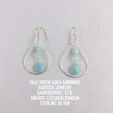 Pale Green Aqua Earrings