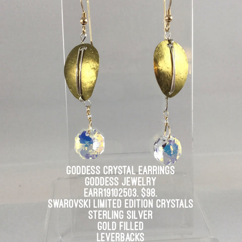 Goddess Teardrop Shield Earrings